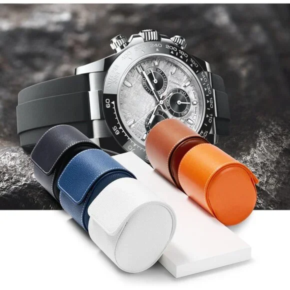 Luxury Leather Travel Watch Case Single Watch Box for Men and Women Portable Jew